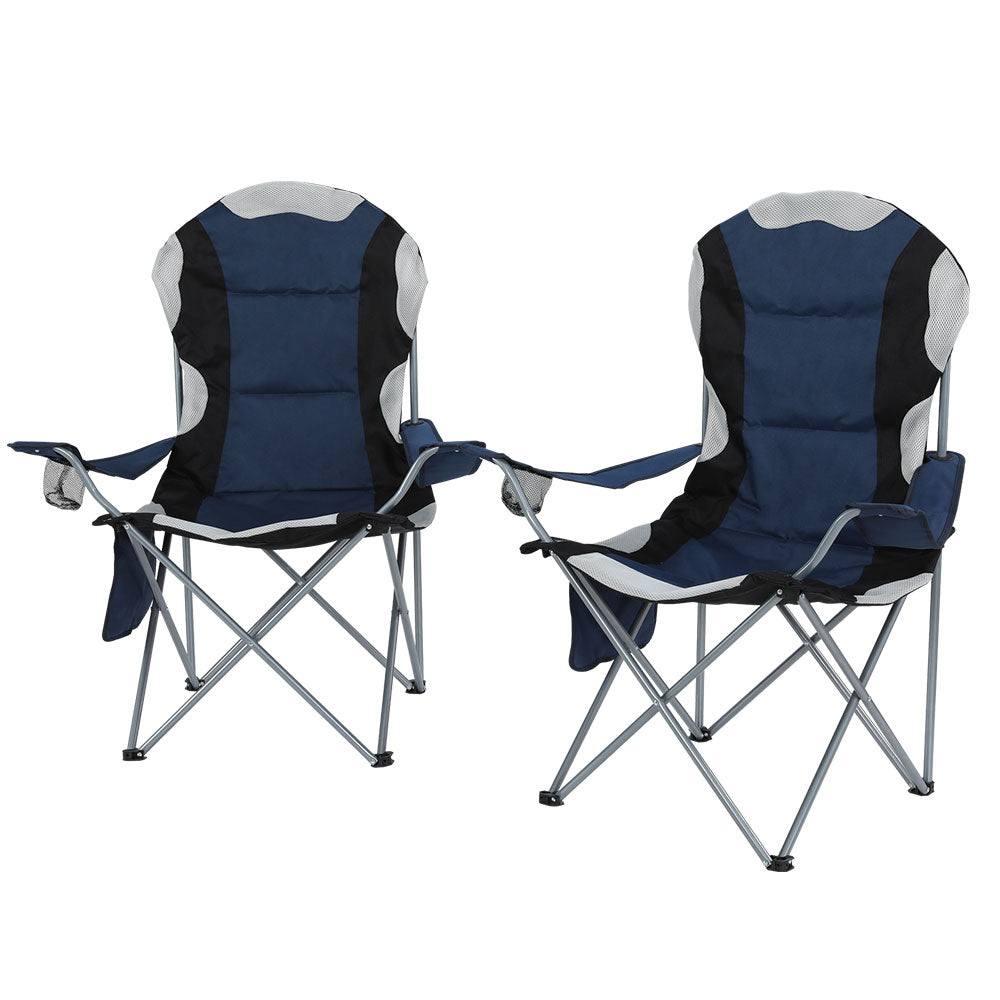 Weisshorn x DANGL Luxury Camp Chairs x2 NAVY - DANGL