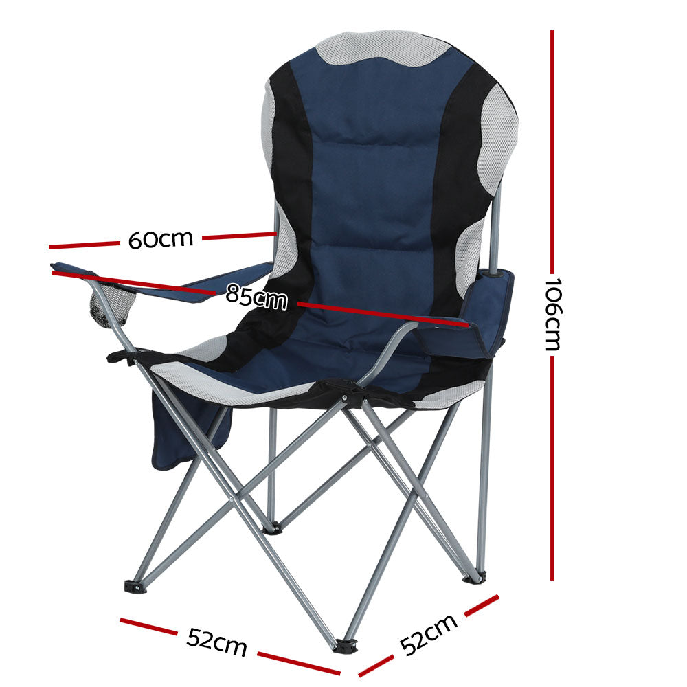 Weisshorn x DANGL Luxury Camp Chairs x2 NAVY - DANGL
