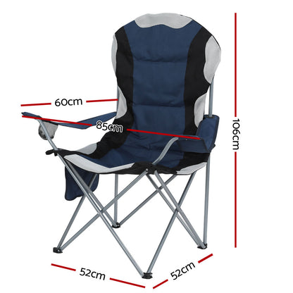 Weisshorn x DANGL Luxury Camp Chairs x2 NAVY - DANGL