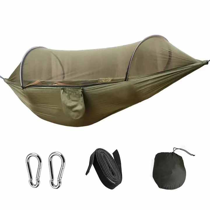 DANGL - Green Camping Hammock with Mosquito Net - DANGL