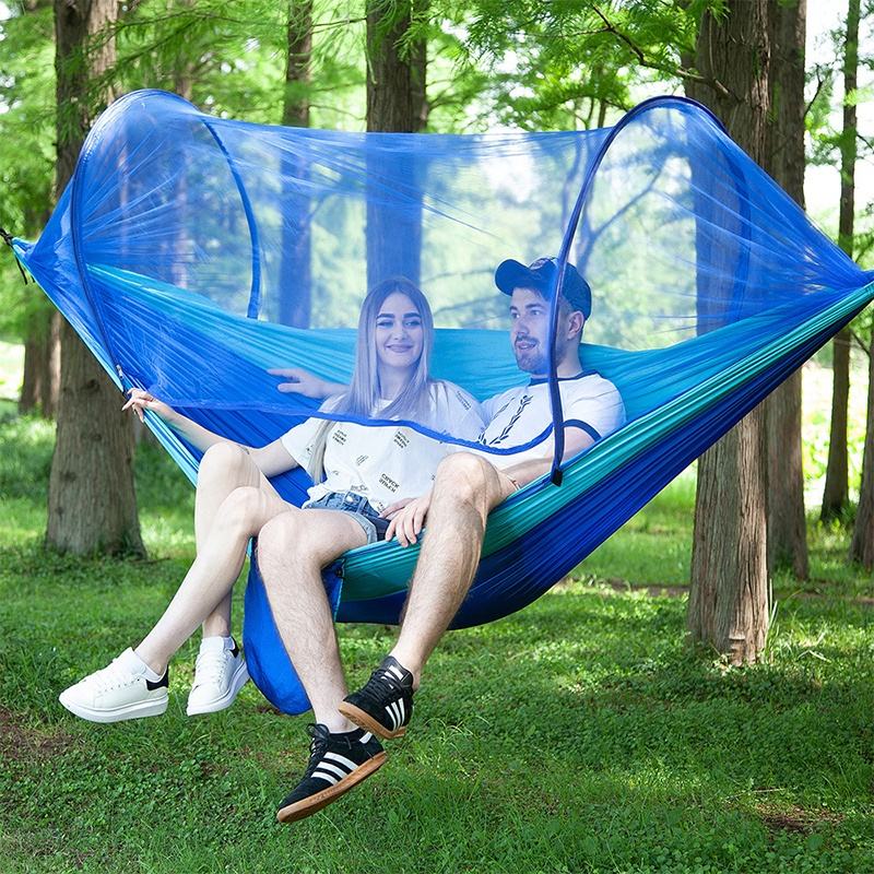 DANGL - BLUE Camping Hammock with Mosquito Net - DANGL