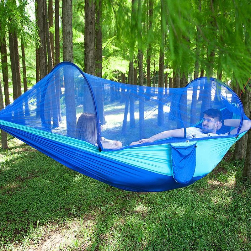 DANGL - BLUE Camping Hammock with Mosquito Net - DANGL