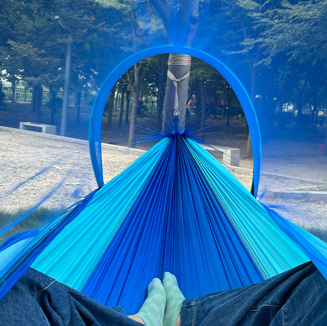 DANGL - BLUE Camping Hammock with Mosquito Net - DANGL