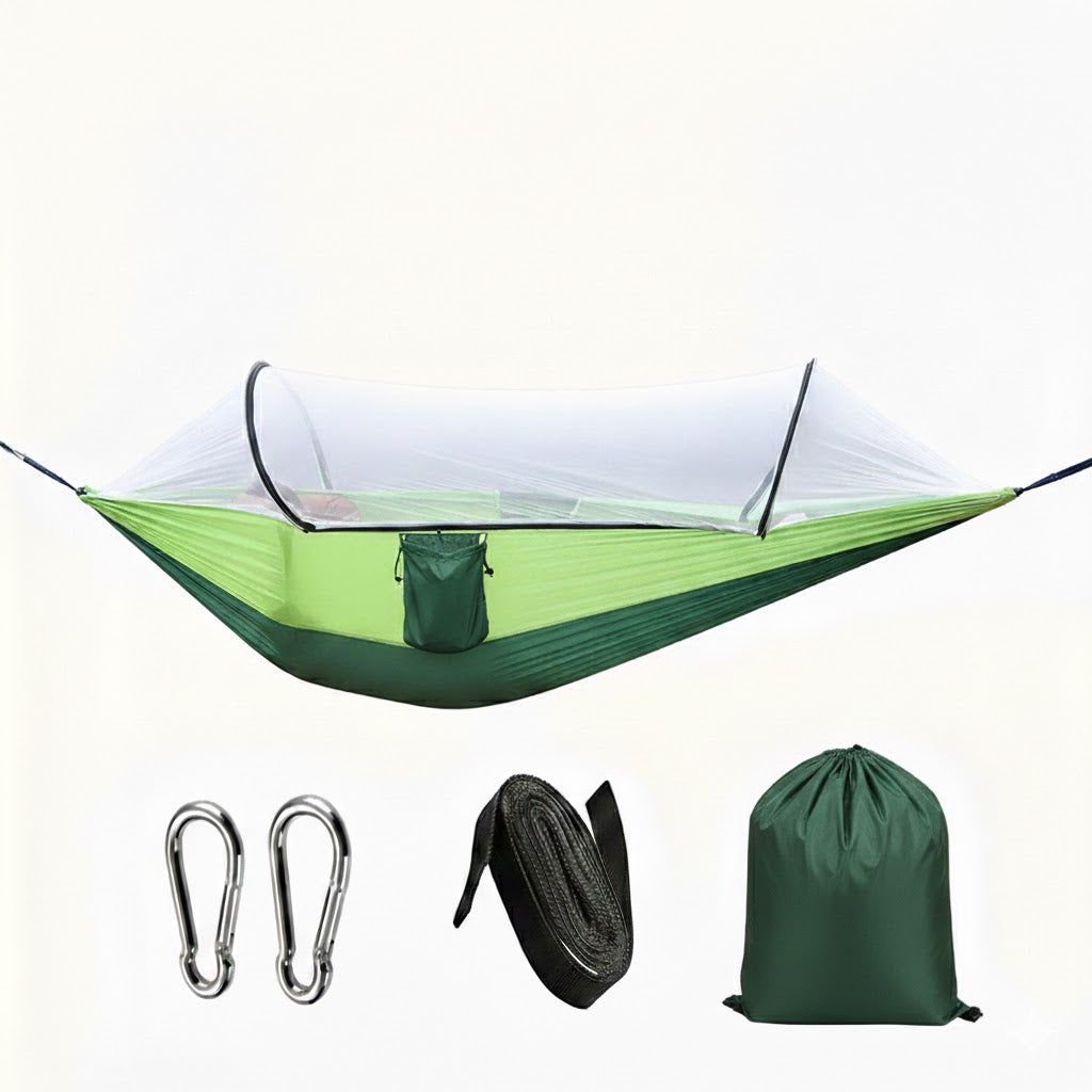 DANGL - Lime Green Camping Hammock with Mosquito Net - DANGL
