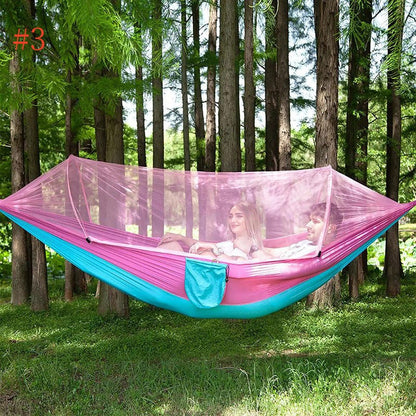 DANGL - PINK Camping Hammock with Mosquito Net - DANGL