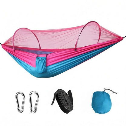 DANGL - PINK Camping Hammock with Mosquito Net - DANGL