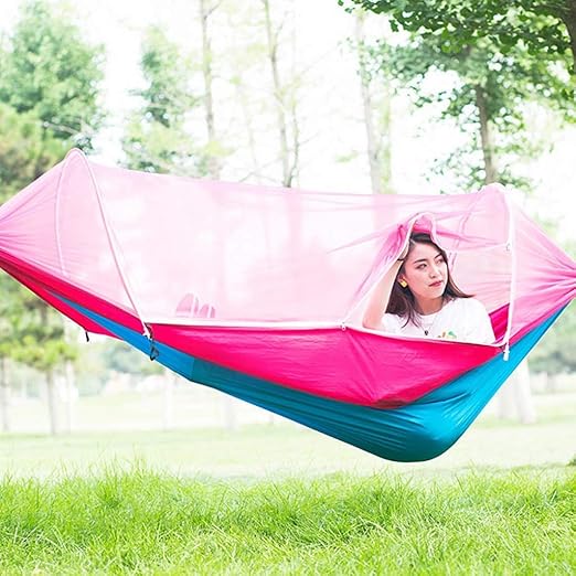 DANGL - PINK Camping Hammock with Mosquito Net - DANGL