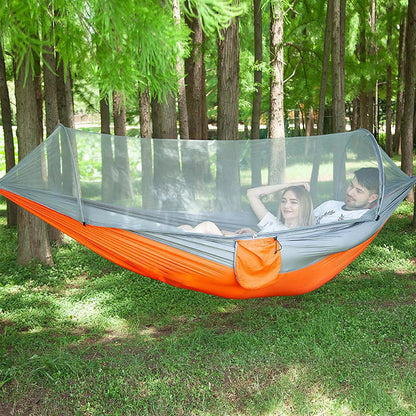 DANGL - ORANGE Camping Hammock with Mosquito Net - DANGL